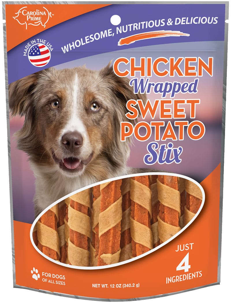 Chicken Wrapped Sweet Potato Stix Dog Treats