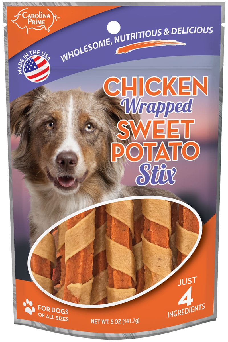 Chicken Wrapped Sweet Potato Stix Dog Treats