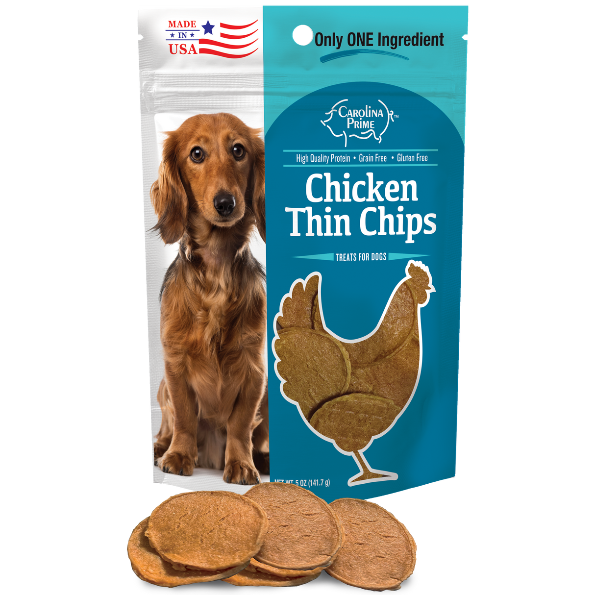 Chicken Thin Chips - 5 oz bag with thin chips shown