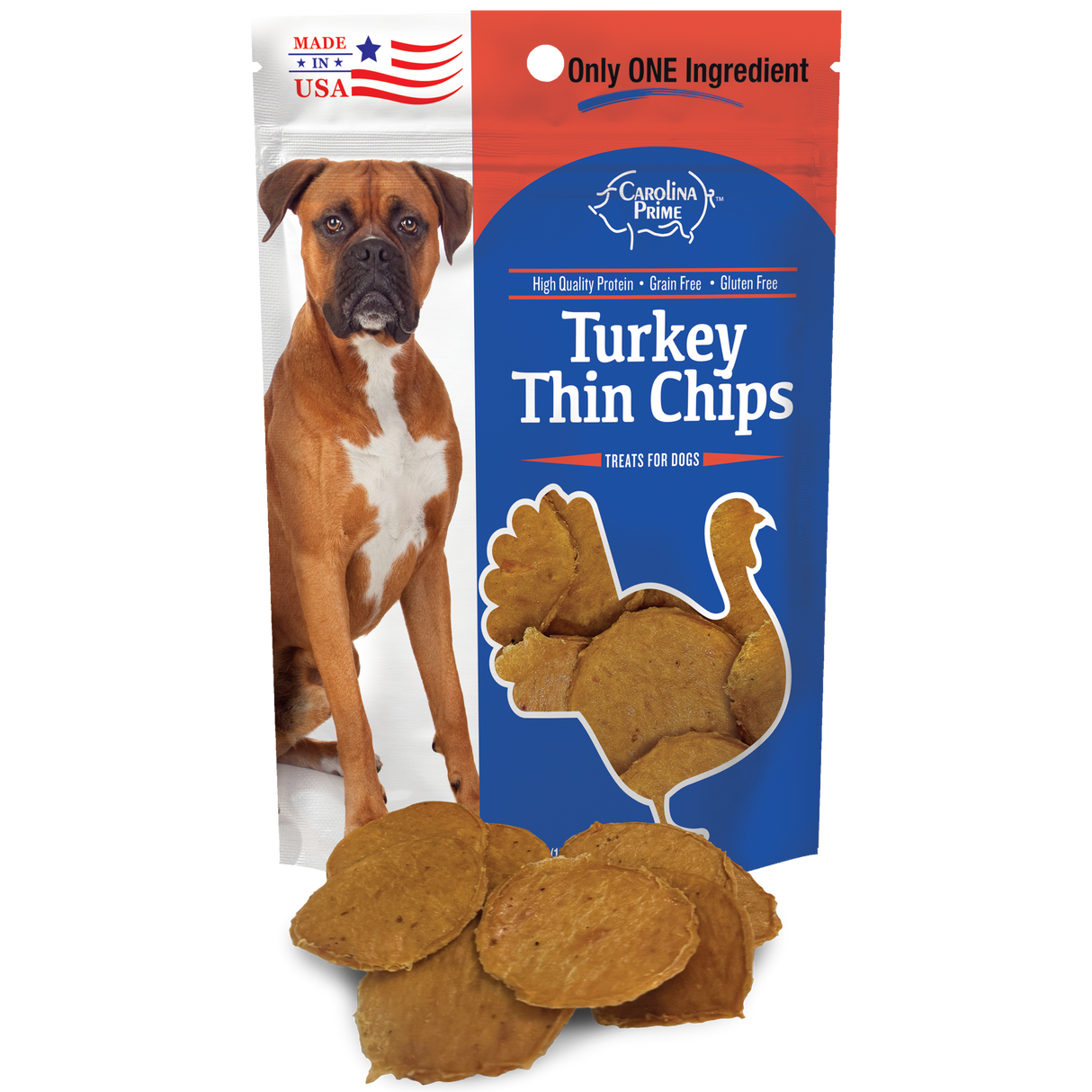 Turkey Thin Chips - 5 oz bag with thin chips shown