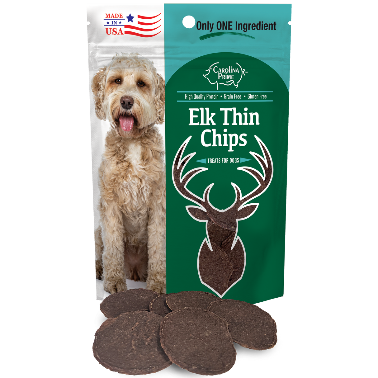 Elk Thin Chips - 5 oz bag with thin chips shown