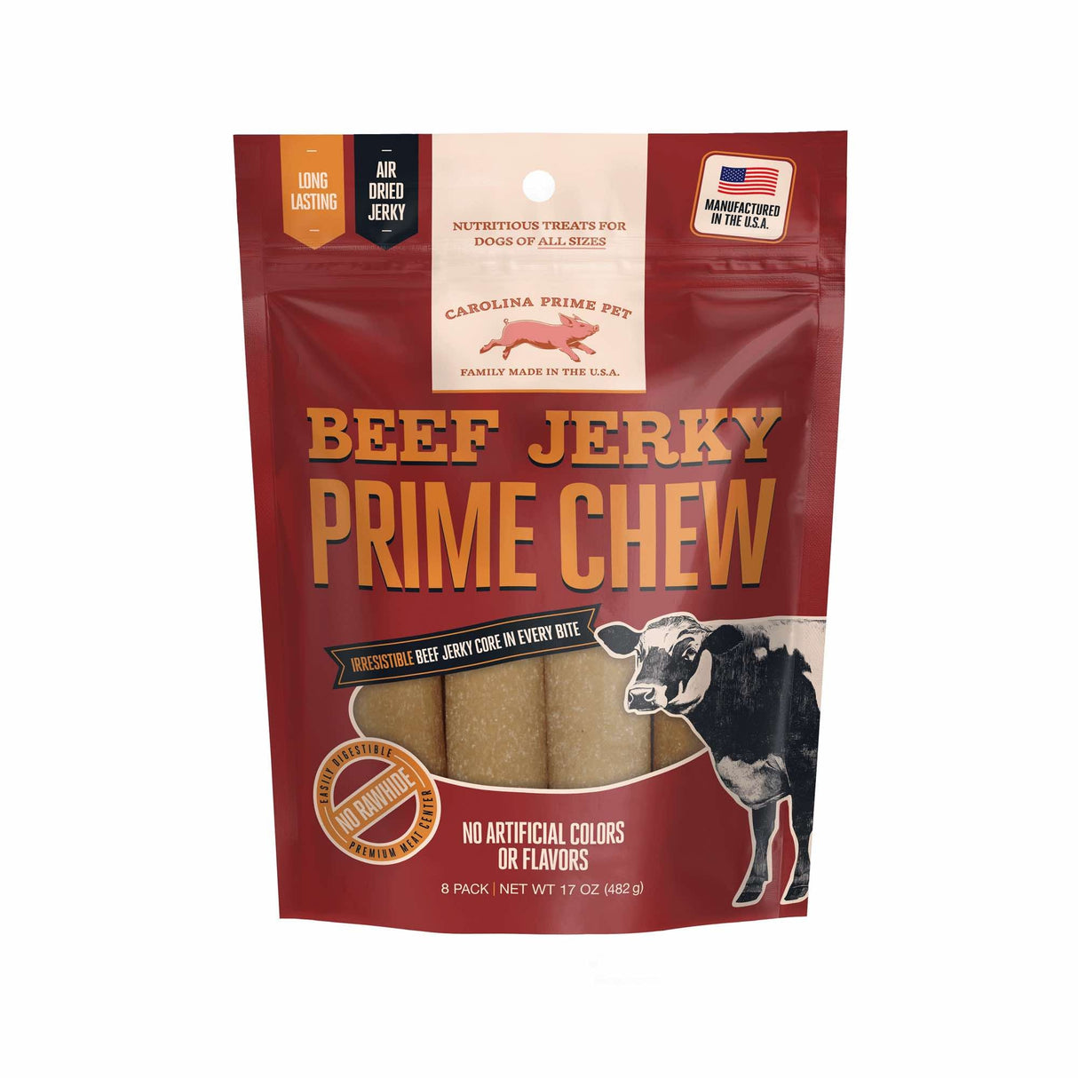 Beef Jerky Prime Chew for Dogs — 17 oz front of bag