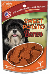 Image of Carolina Prime Pet package of Sweet Potato Bones dog treats (front).