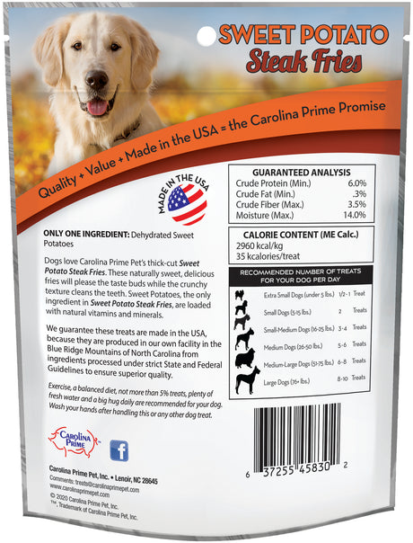 Carolina Prime Pet Sweet Potato Steak Fries 12 oz back