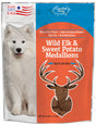 Carolina Prime Pet Wild Elk and Sweet Potato Medallions package (front side).