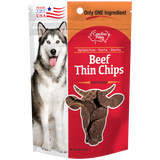 Beef Thin Chips for Dogs - 5 oz single ingredient dog treats