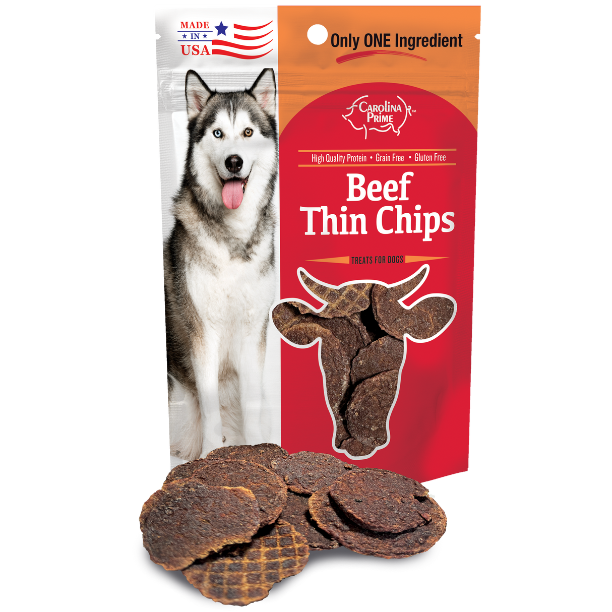 Beef Thin Chips - 5 oz bag with thin chips shown