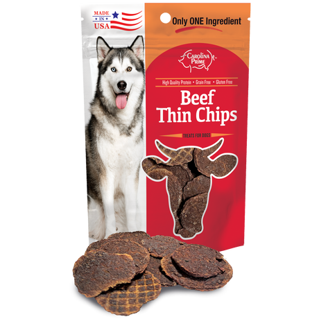 Beef Thin Chips - 5 oz bag with thin chips shown