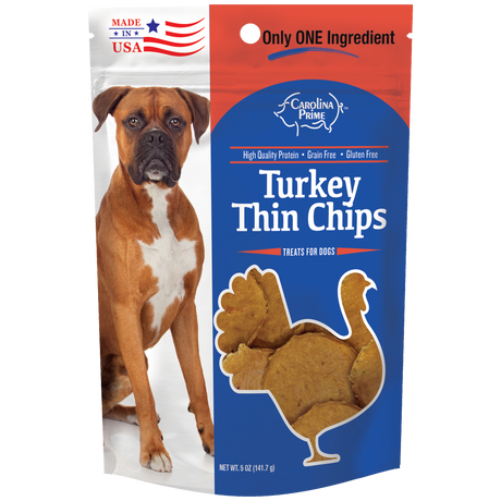 Turkey Thin Chips for Dogs - 5 oz single ingredient dog treats