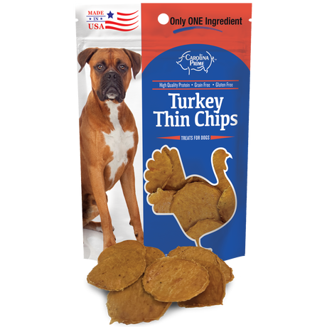 Turkey Thin Chips - 5 oz bag with thin chips shown