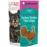 Turkey Tendon Thin Chips for Dogs - 5 oz single ingredient dog treats