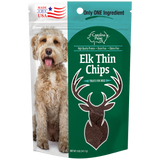 Elk Thin Chips for Dogs - 5 oz single ingredient dog treats