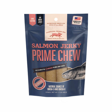 Salmon Jerky Prime Chew for Dogs — 17 oz front of bag