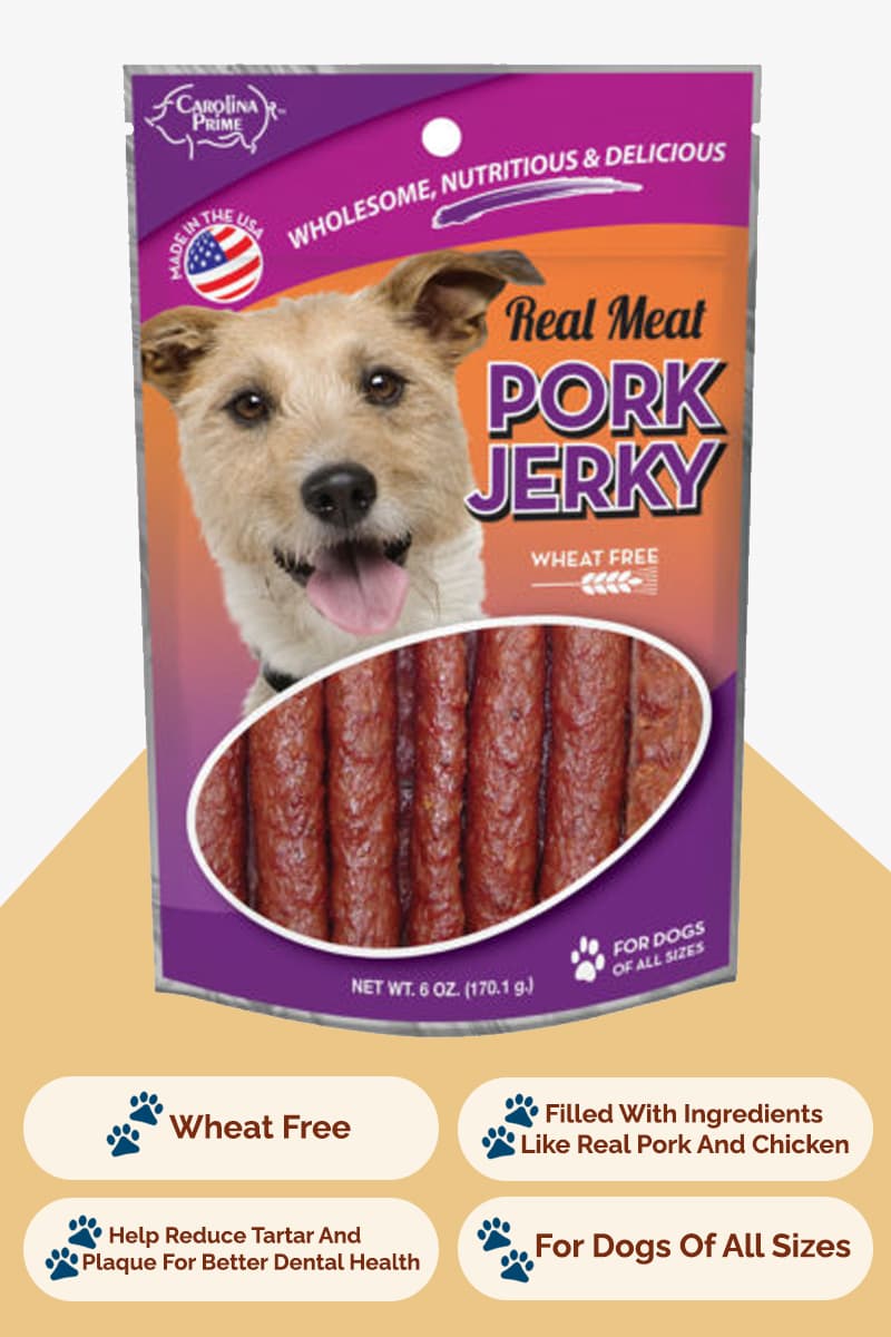 Pork Jerky for Dogs Carolina Prime Pet