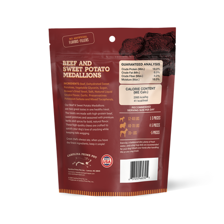 Beef and Sweet Potato Medallions 12 oz back