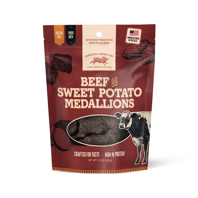 Beef and Sweet Potato Medallions 12 oz front