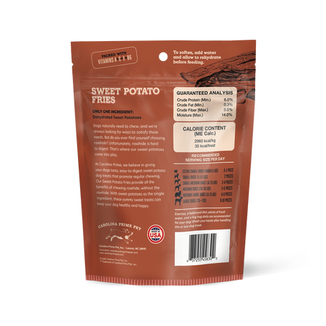 Carolina Prime Pet Sweet Potato Fries 12 oz (back)