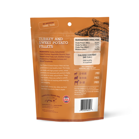 Turkey and Sweet Potato Fillets 12 oz back