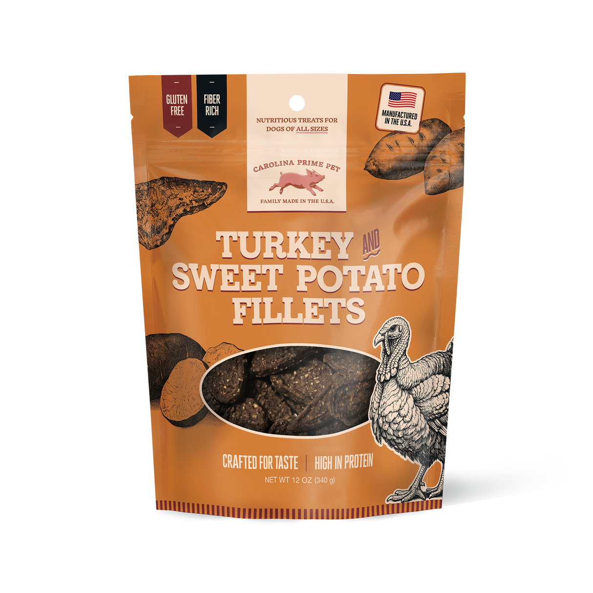 Turkey and Sweet Potato Fillets 12 oz front