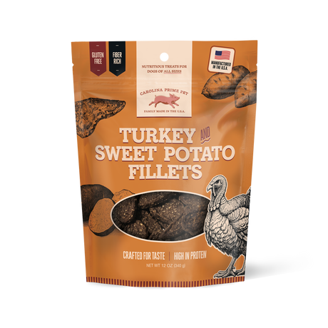 Turkey and Sweet Potato Fillets 12 oz front