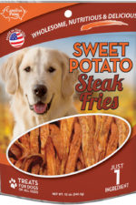 Front of Carolina Prime Pet Sweet Potato Steak Fries dog treats