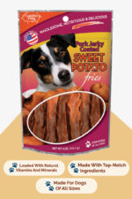 Front of Carolina Prime Pet's Pork Coated Sweet Potato Fries Dog Treats