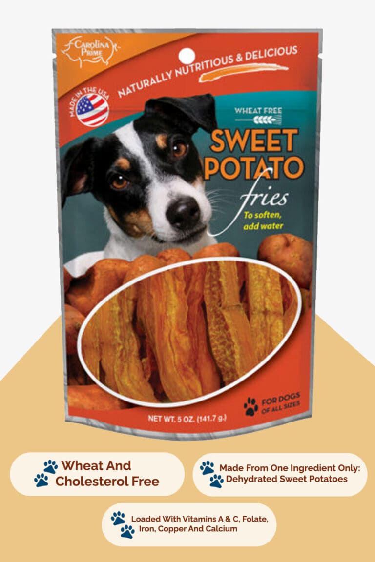 Front of Carolina Prime Pet's Sweet Potato Fries Dog Treats