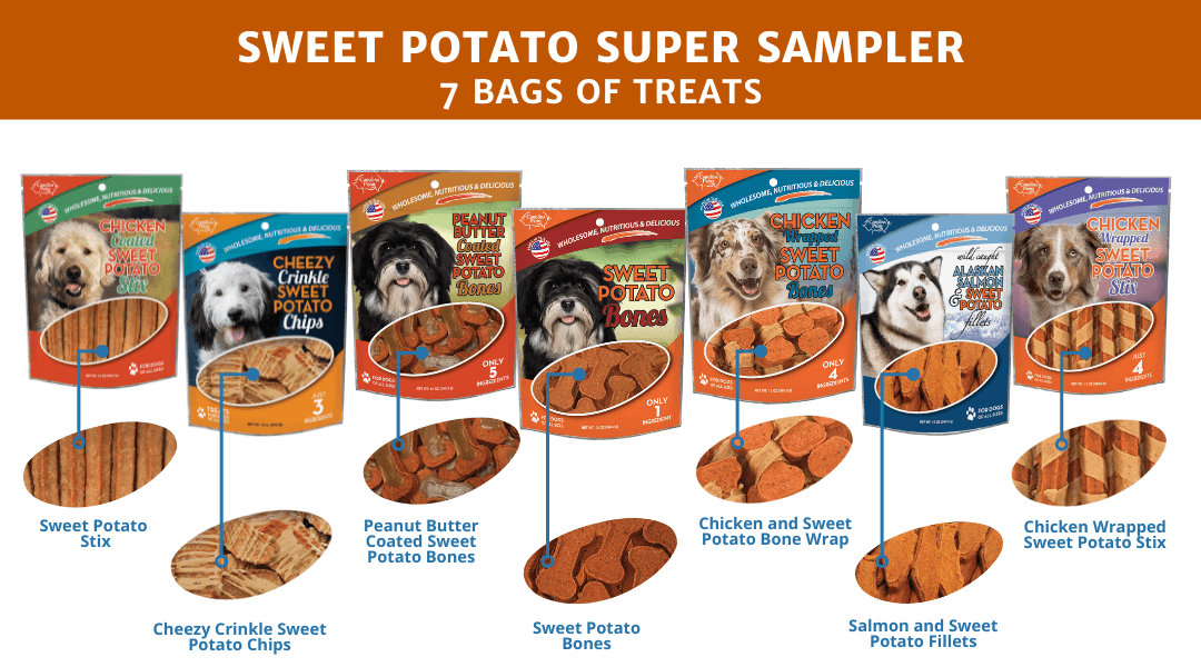 HIGHLIGHTSweet Potato Super Sampler - 7 bags of treats